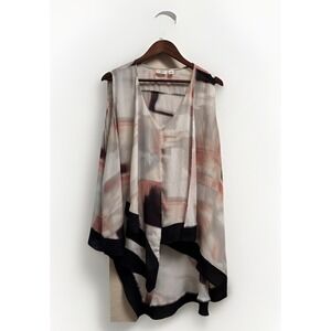 Cato Sleeveless Top Size 22/24W  White Black Pink Flowy